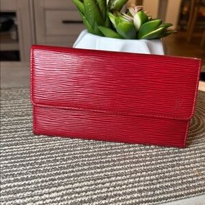 Louis Vuitton Vibrant Red Epi Leather Wallet